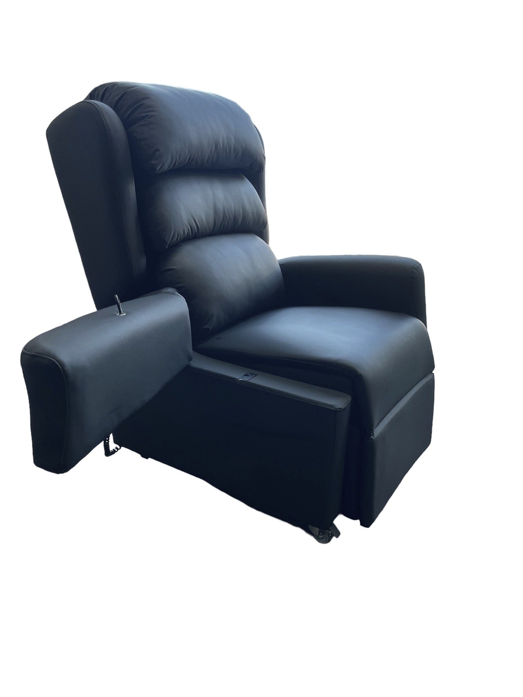 Swing away recliner chair arm