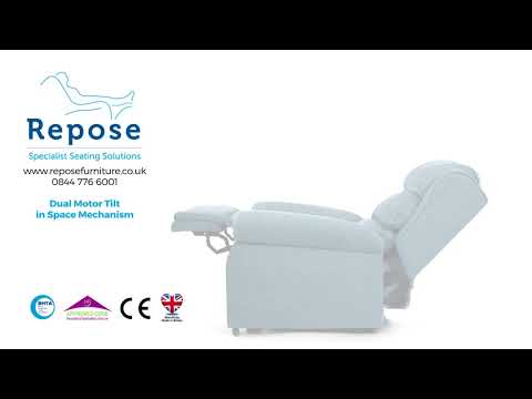 Custom C-Air: Tilt in Space, Rise & Recline Chair - Various Sizes (with Black Upholstery)