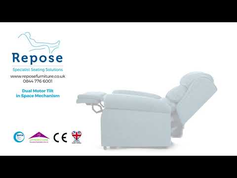 Multi C-Air tilt in space rise & recline chair - custom build non standard sizes, (in black upholstery)