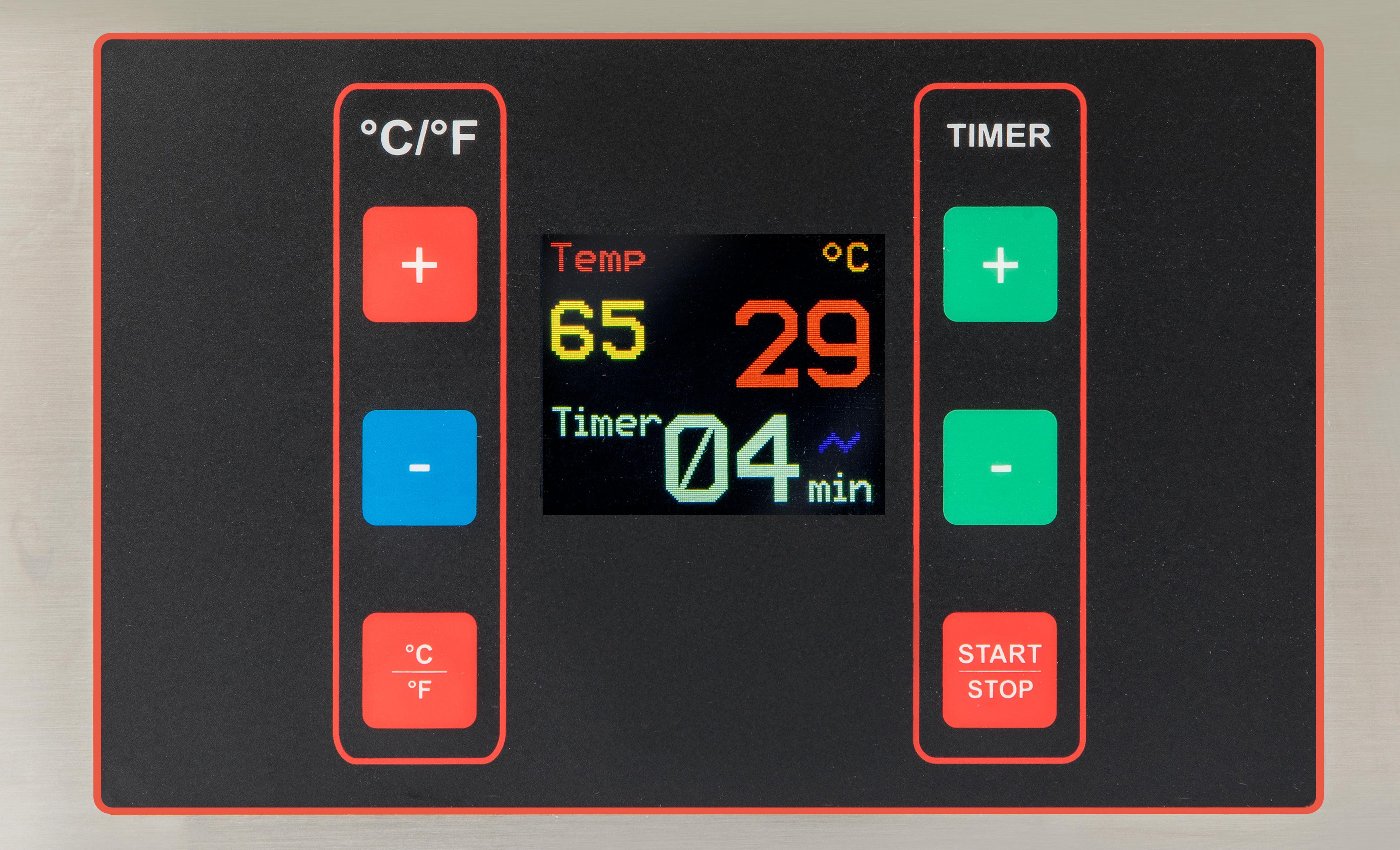 Excellent temperature control and temperature uniformity with a digital display and timer.